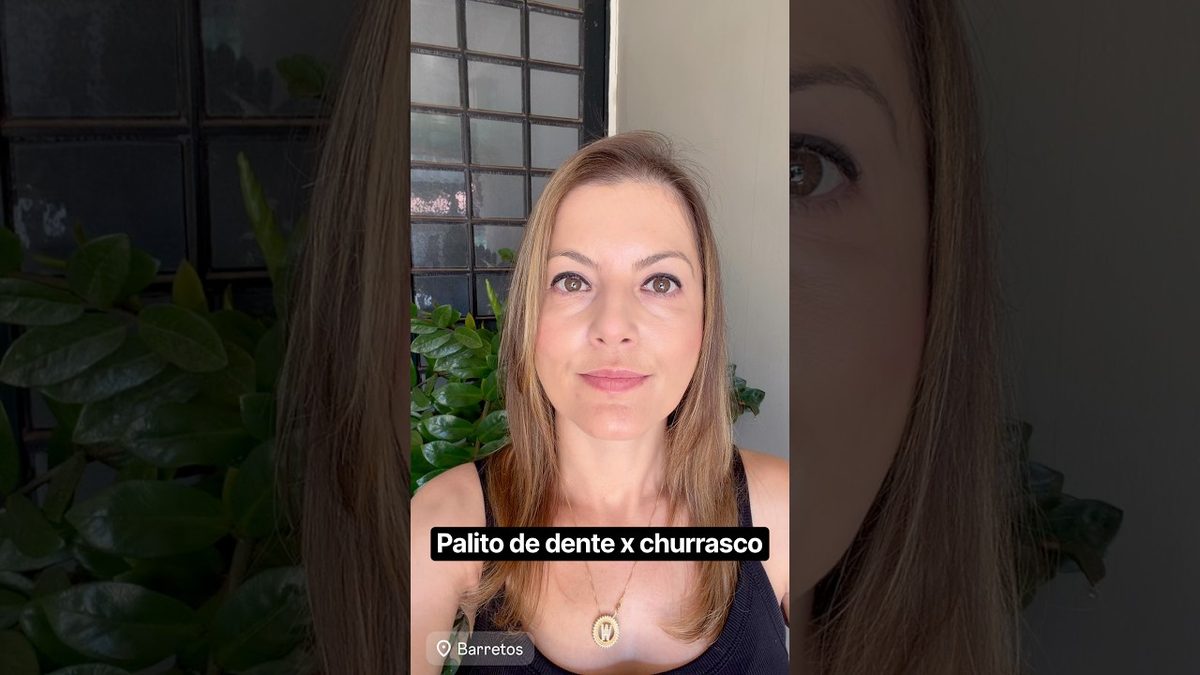 Dra. Wilsielen Sanches Luz, da Odonto Luz, em vídeo sobre a comida que entala sempre no mesmo dente